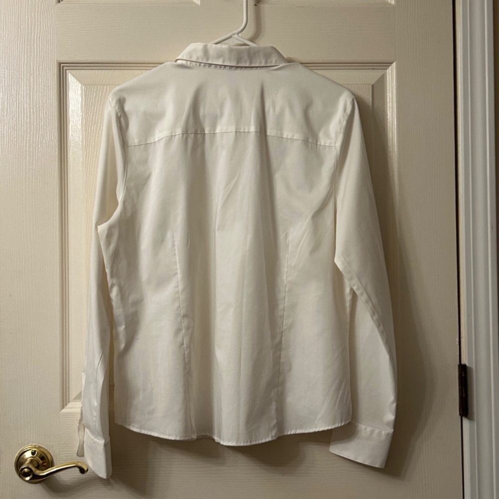 Foxcroft no-iron white button down shirt, size 12 - Picture 2 of 7
